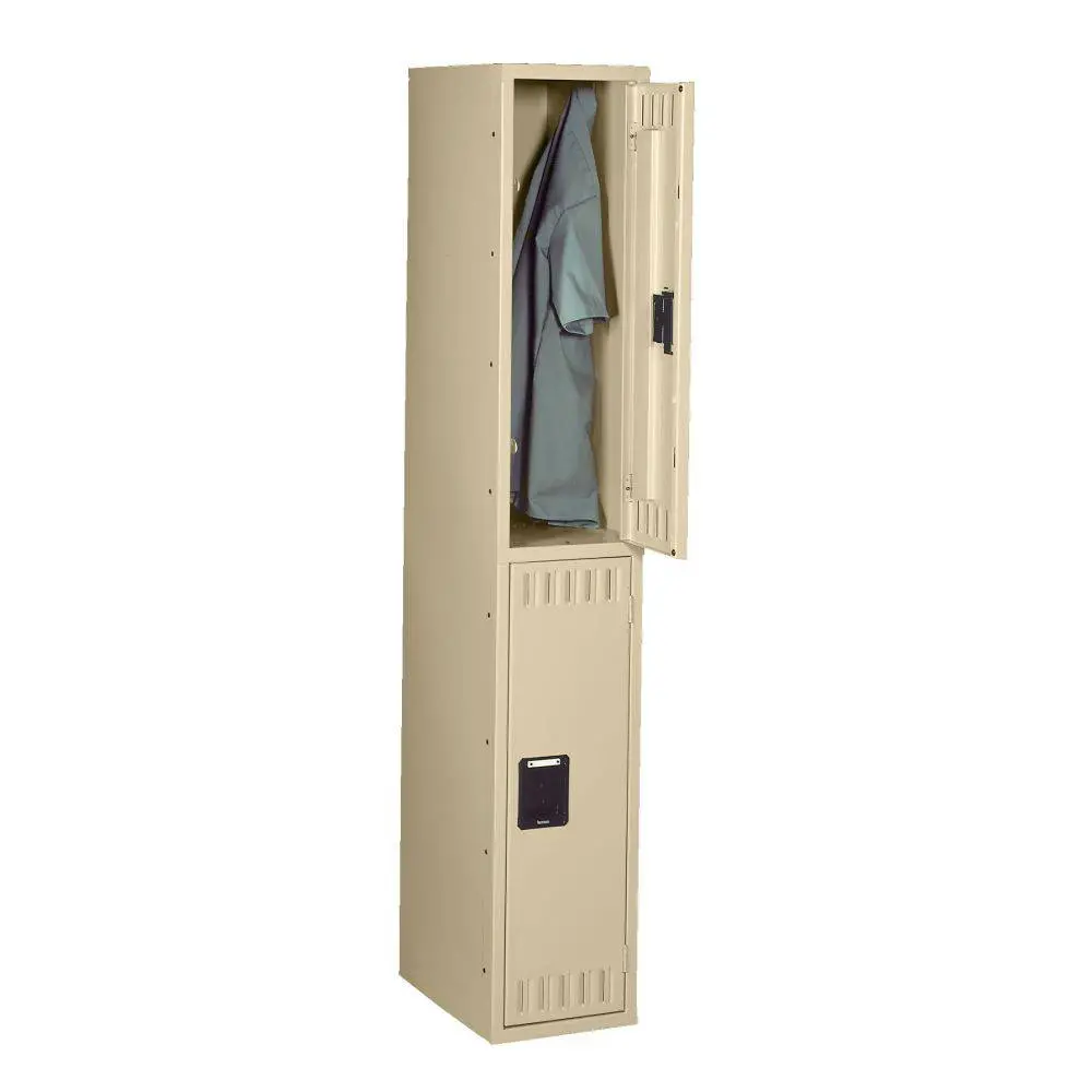 Double Tier 15"W X 18"D X 60"H Locker - One Wide W/O Legs (Unassembled) 1