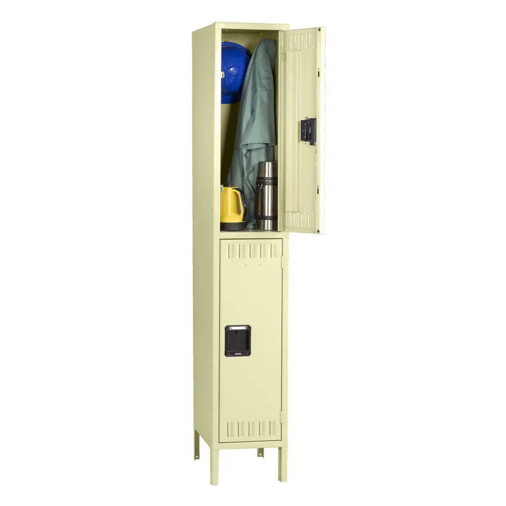 Double Tier 15"W X 18"D X 66"H Locker - One Wide W/ Legs (Unassembled) 1