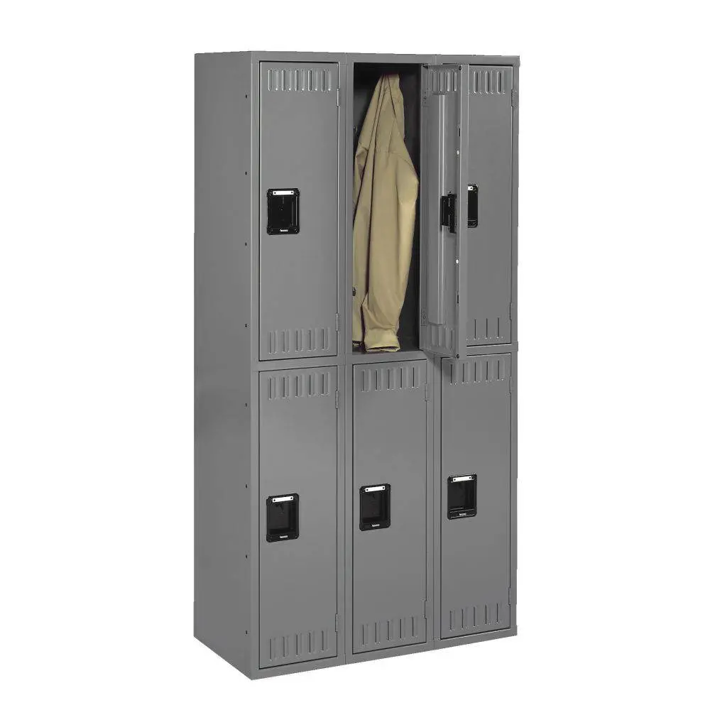 Double Tier 36"W X 12"D X 60"H Locker - Three Wide W/O Legs (Pre-Assembled) 1