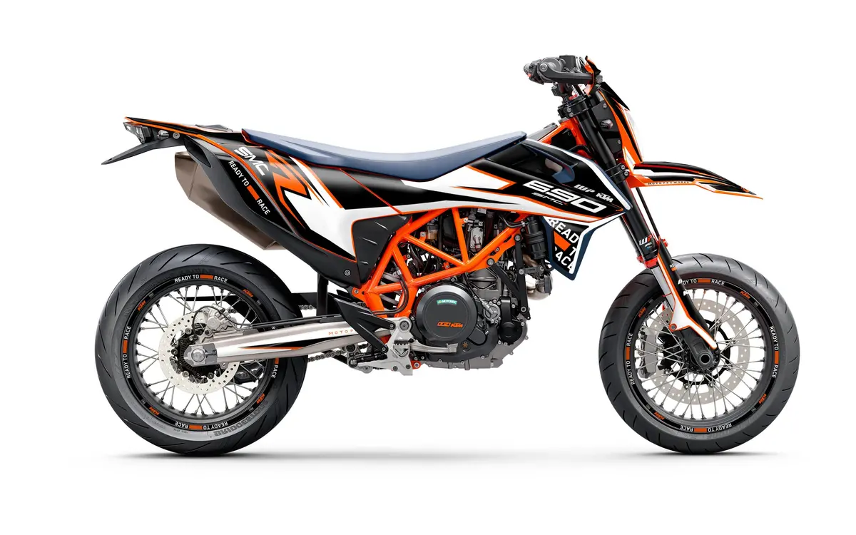 Ktm 690 Smc-R Graphics - "District" (Black) 1