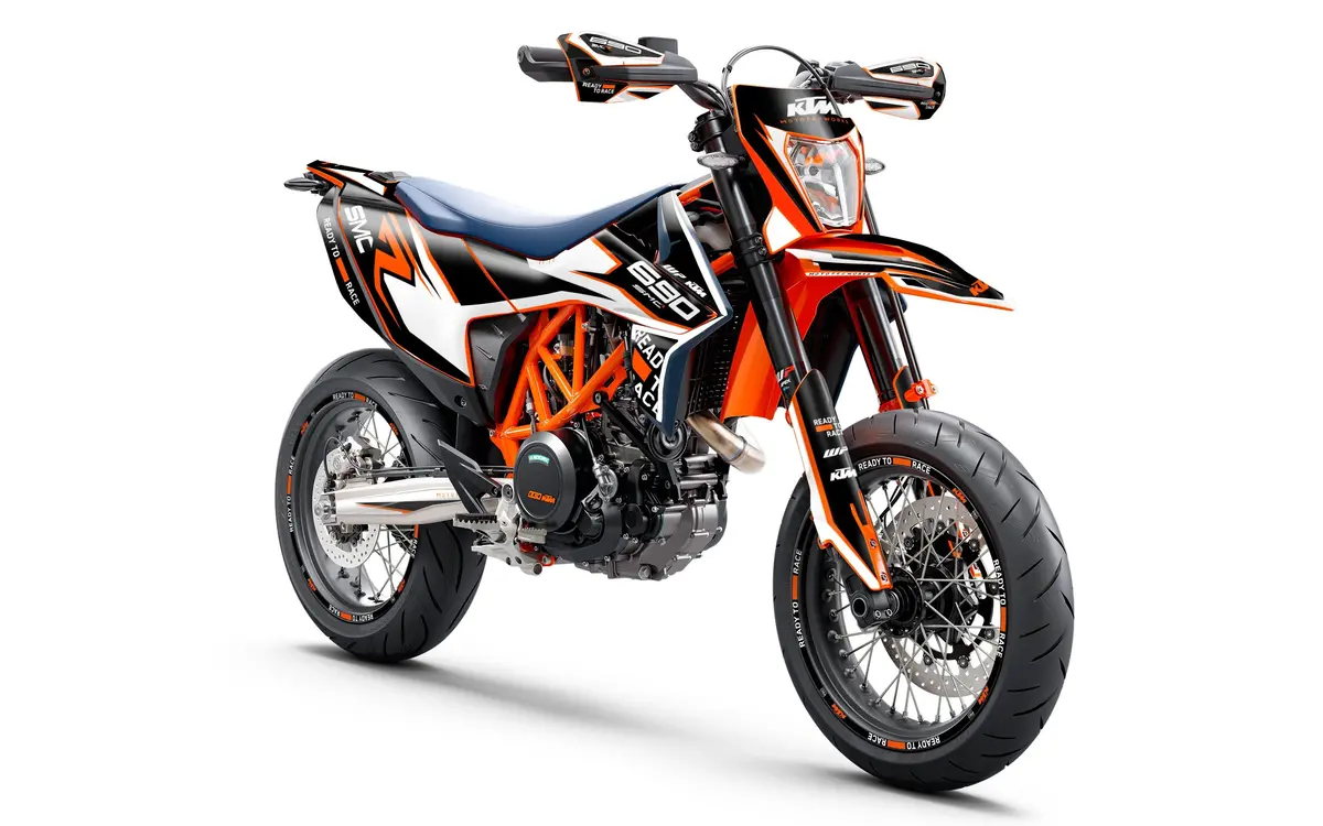 Ktm 690 Smc-R Graphics - "District" (Black) 2