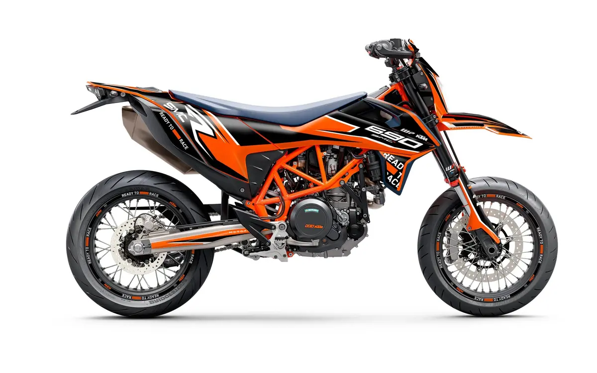Ktm 690 Enduro Graphics - "District" (Orange) 1