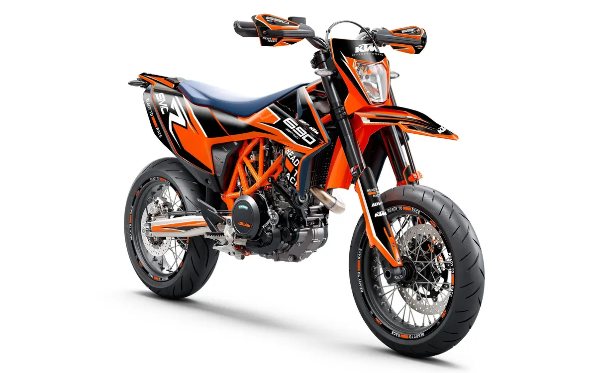 Ktm 690 Enduro Graphics - "District" (Orange) 2