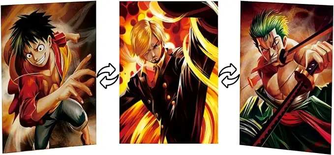 Quadro Decorativo - Luffy E Sanji , Zoro - Dimensão 66.5Cm X 31Cm X 46.5Cm 1