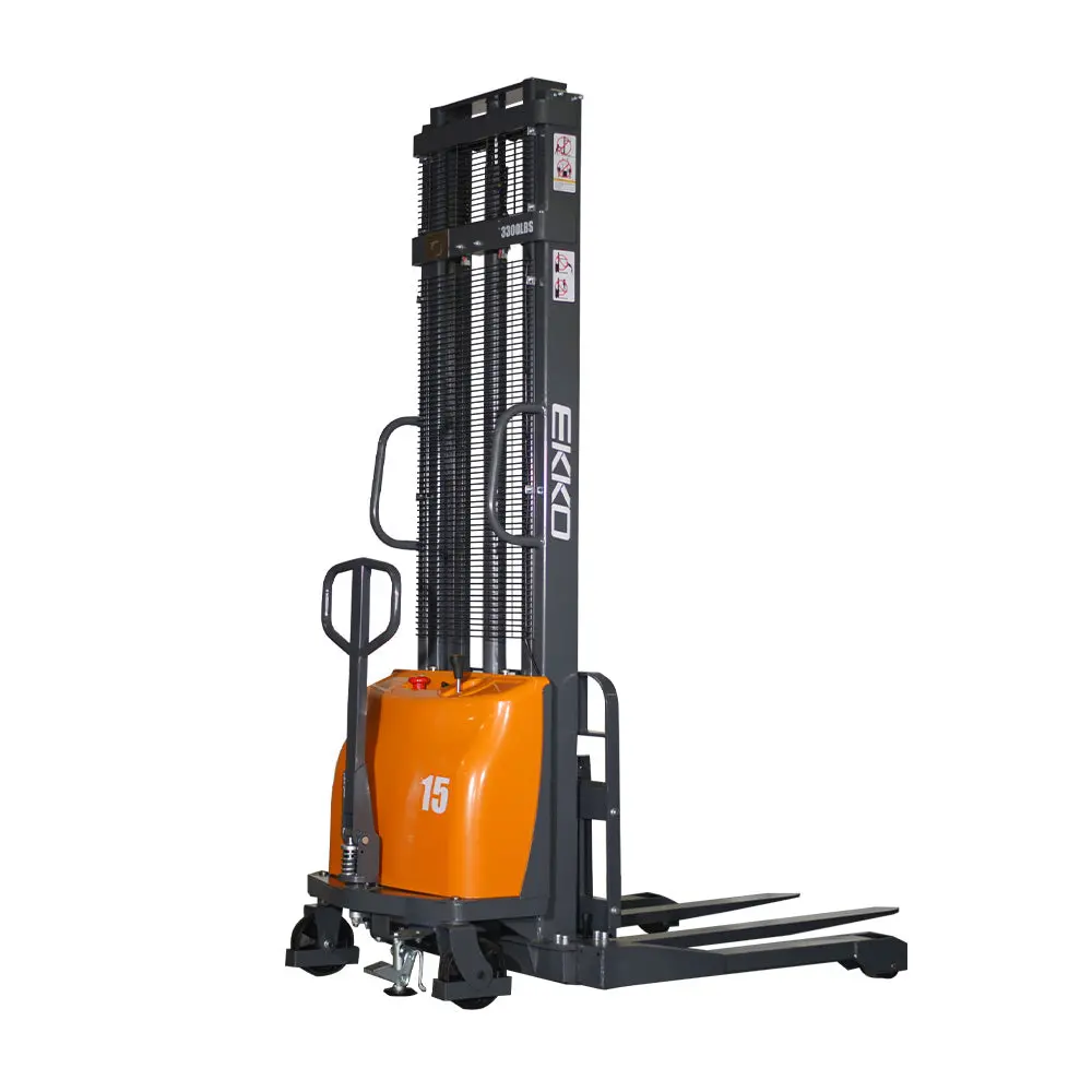 Semi-Electric Straddle Stacker - 3300 Lbs Capacity, 118In/138In Lift - Ea15a 1