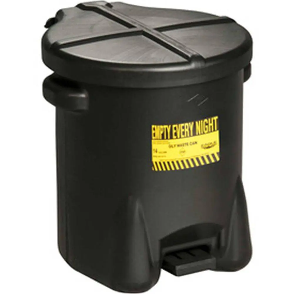 Oily Waste Can 10 Gal. Black Poly 1