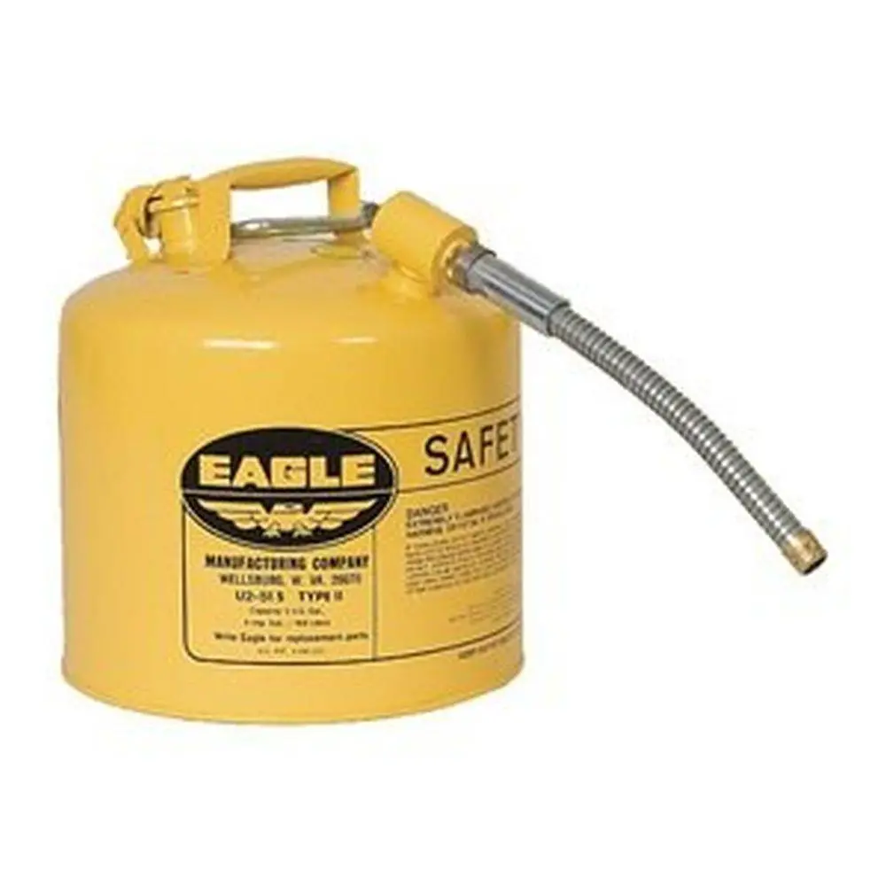 Type Ii Safety Can 5 Gal. Yellow With 7/8" O.D. Flex Spout 1