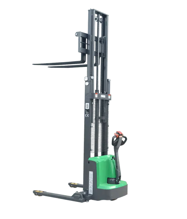 Ekko Eb13e-Li Full Powered Straddle Stacker - 2800 Lb Capacity 2