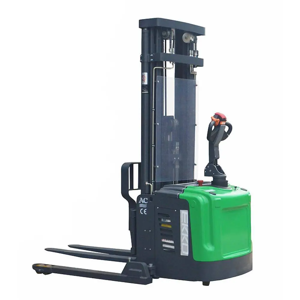 Ekko Eb16eas-189Li Full Powered Straddle Stacker 4400 Lbs Capacity 189" Height 1