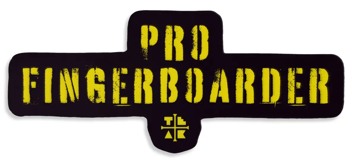 "Pro-Fingerboarder" Premium Vinyl Sticker - Die Cut 3" X 1" 1