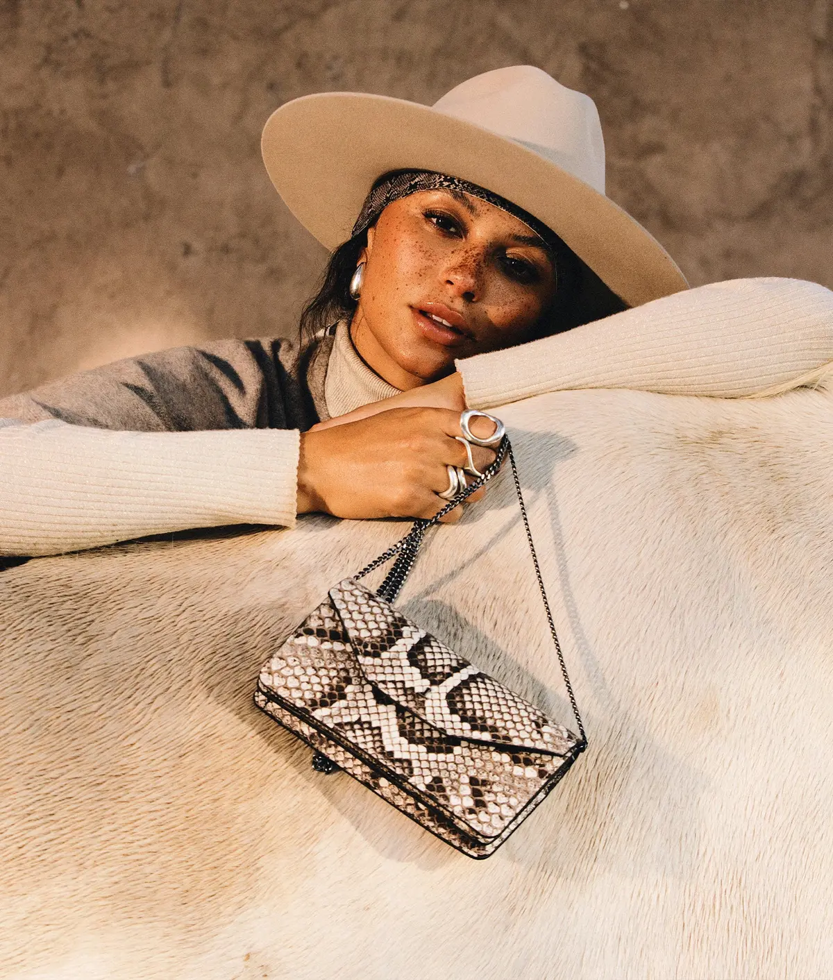 Long Exotic Wallet On A Chain :: Natural 2