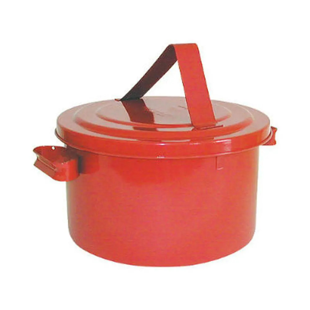 Bench Can 8 Qt. Metal Red 1