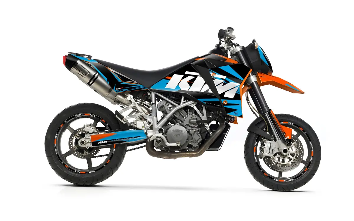 Ktm 950 Sm / Smr Graphics - "Edge" (Blue) 1