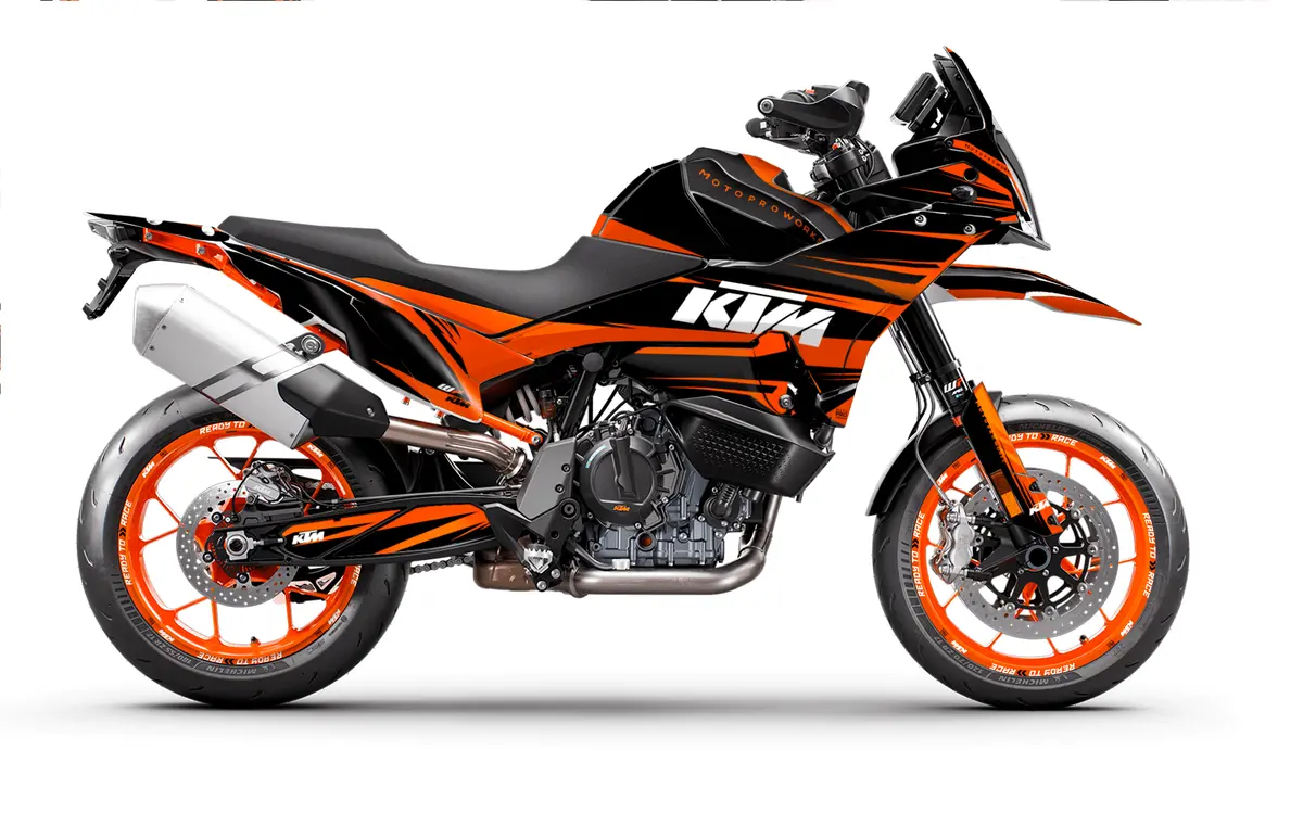Ktm 890 Smt Graphics - "Edge" (Orange) 1