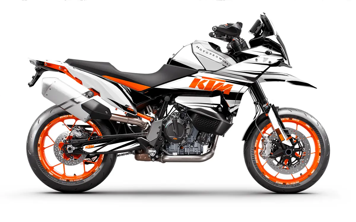 Ktm 890 Smt Graphics - "Edge" (White) 1