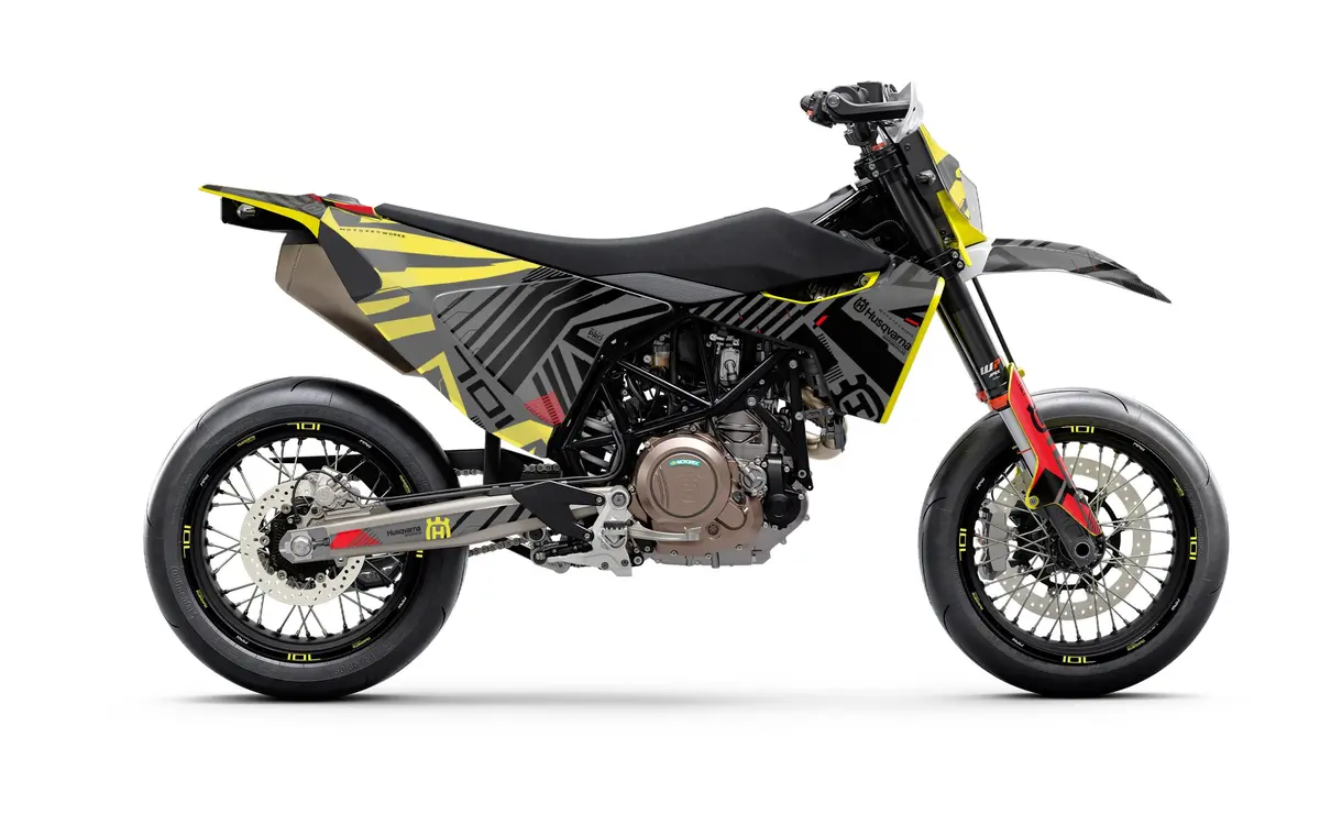 Husqvarna 701 Enduro Graphics - "Edgerunner" (Yellow/Red) 1