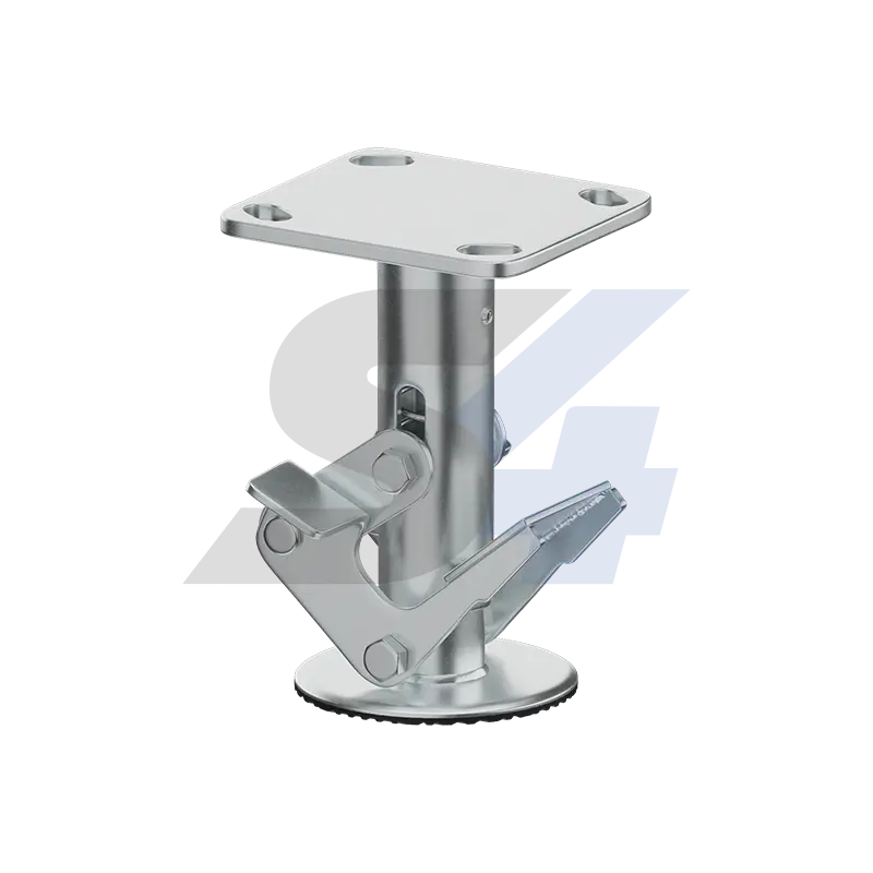 Zinc, Pedal Style Floor Lock Top Plate Mount - F001.012 1