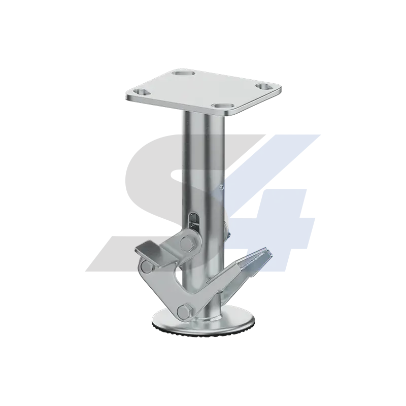 Zinc, Pedal Style Floor Lock Top Plate Mount - F001.027 1