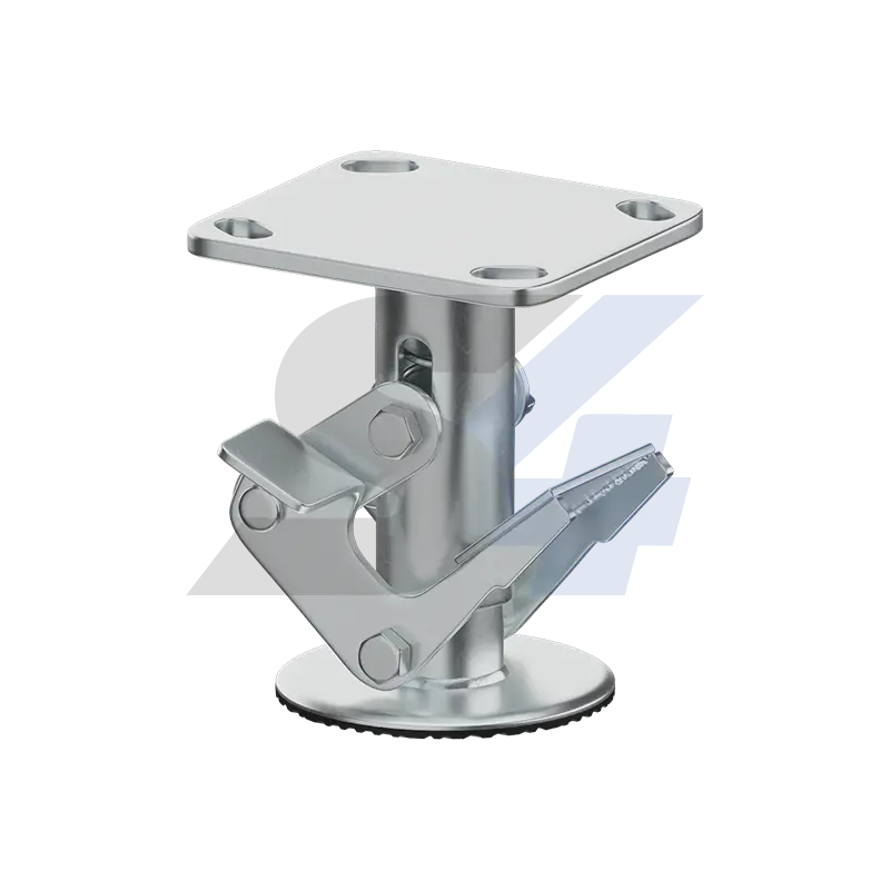 Zinc, Pedal Style Floor Lock Top Plate Mount - F001.029 1