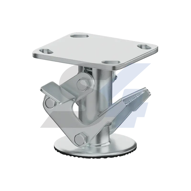 Zinc, Pedal Style Floor Lock Top Plate Mount - F001.030 1