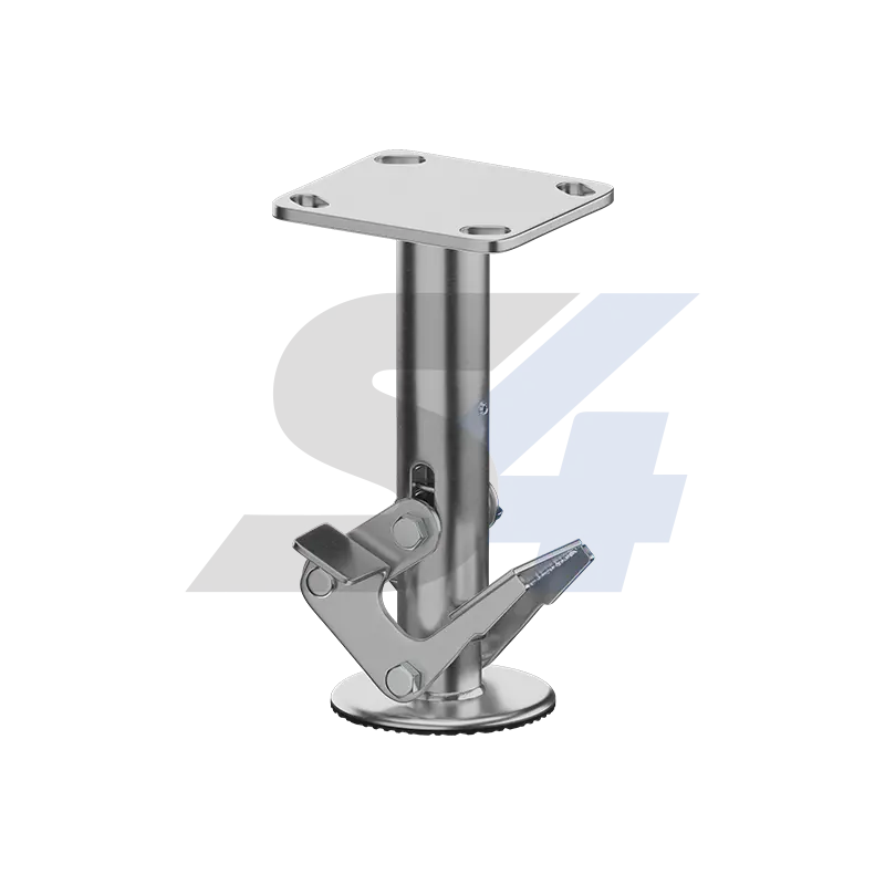Stainless, Pedal Style Floor Lock Top Plate Mount - F001.037 1
