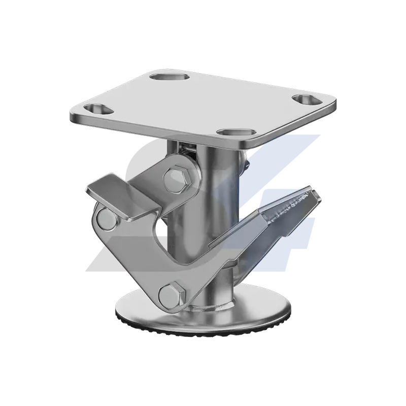 Stainless, Pedal Style Floor Lock Top Plate Mount - F001.228 1