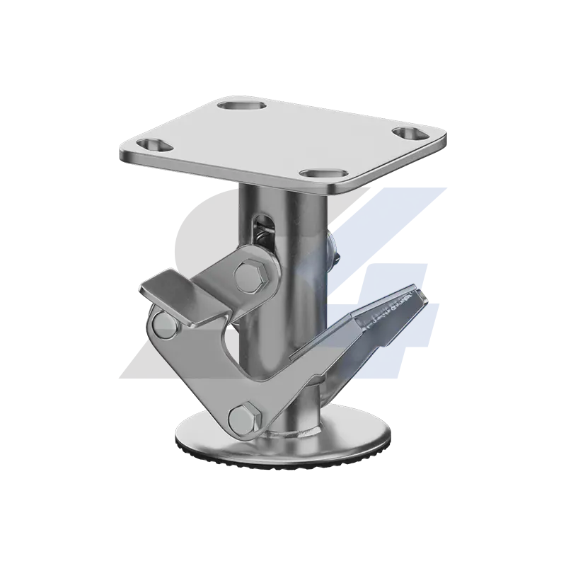 Stainless, Pedal Style Floor Lock Top Plate Mount - F001.231 1
