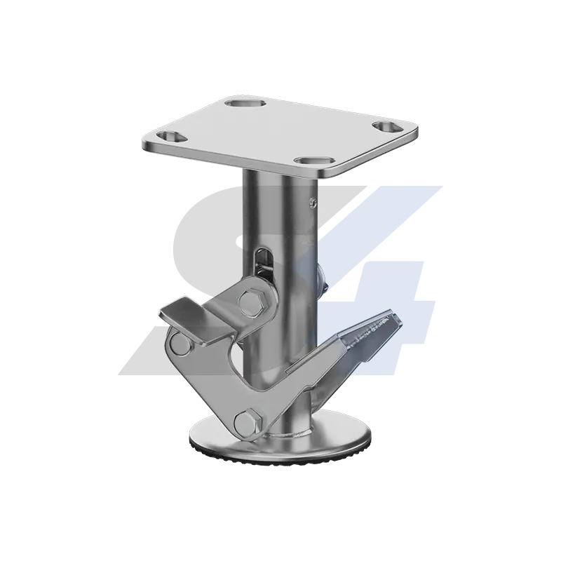 Stainless, Pedal Style Floor Lock Top Plate Mount - F001.237 1
