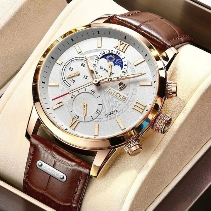 Relógio Masculino Lige Fino Luxury 1