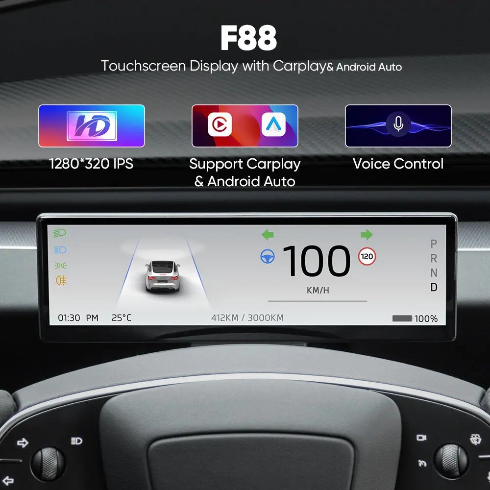 Model 3/Y 8.8-Inch F88 Touch Screen Instrument Cluster Dashboard Display 1