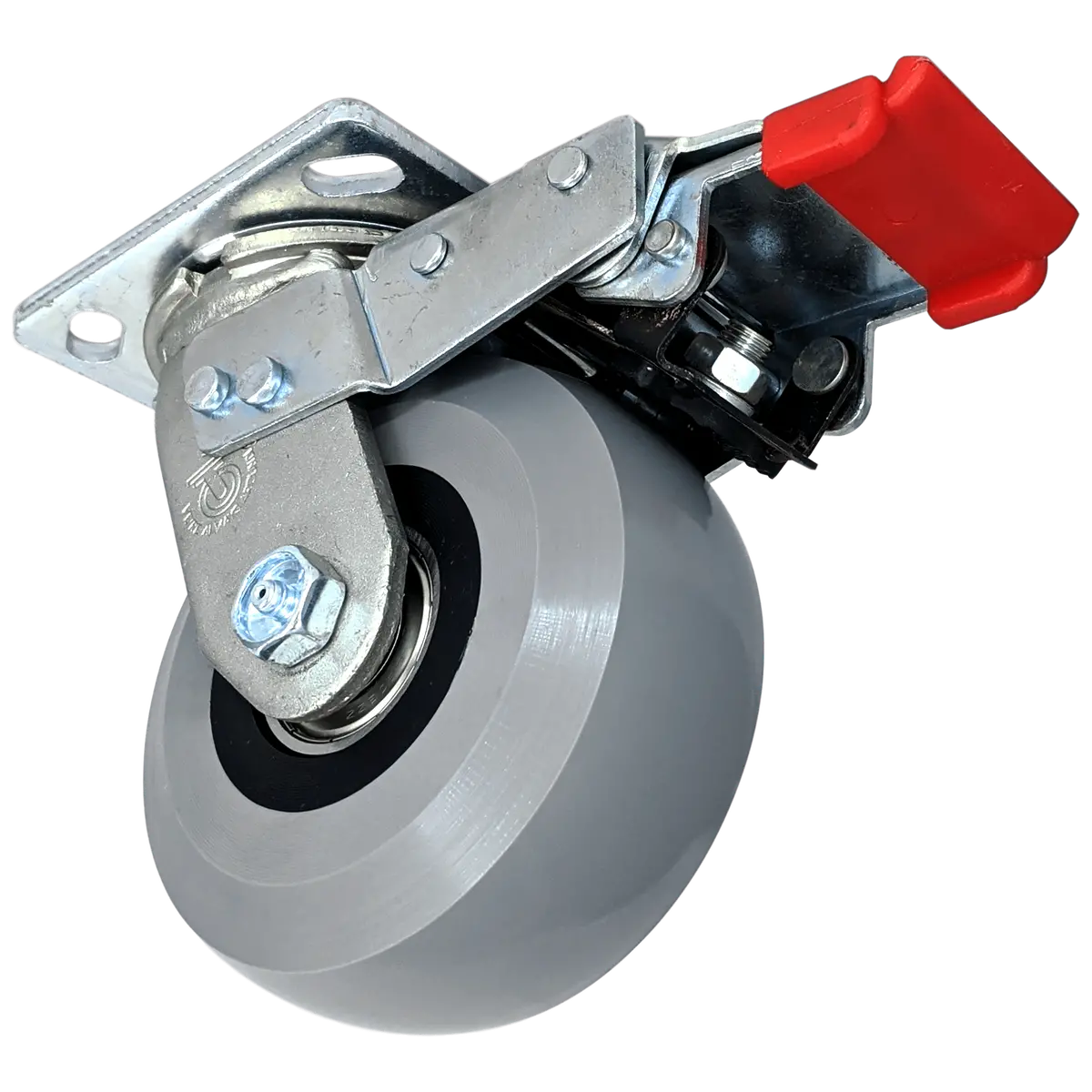 5" X 2" Ergolastomer Swivel Caster W/ Total-Lock Brake - 1,250 Lbs. Cap. 2