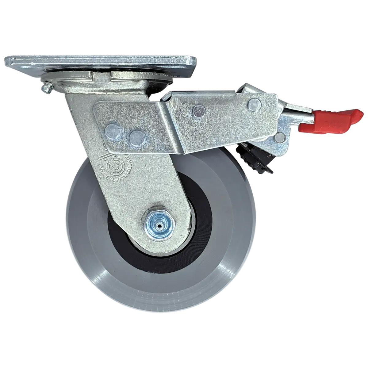 5" X 2" Ergolastomer Swivel Caster W/ Total-Lock Brake - 1,250 Lbs. Cap. 1