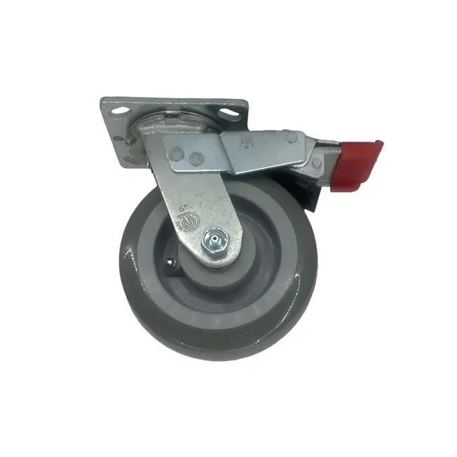 6" X 2" Poly-Pro Wheel Swivel Caster W/Total-Lock Brake- 800 Lbs. Capacity 1