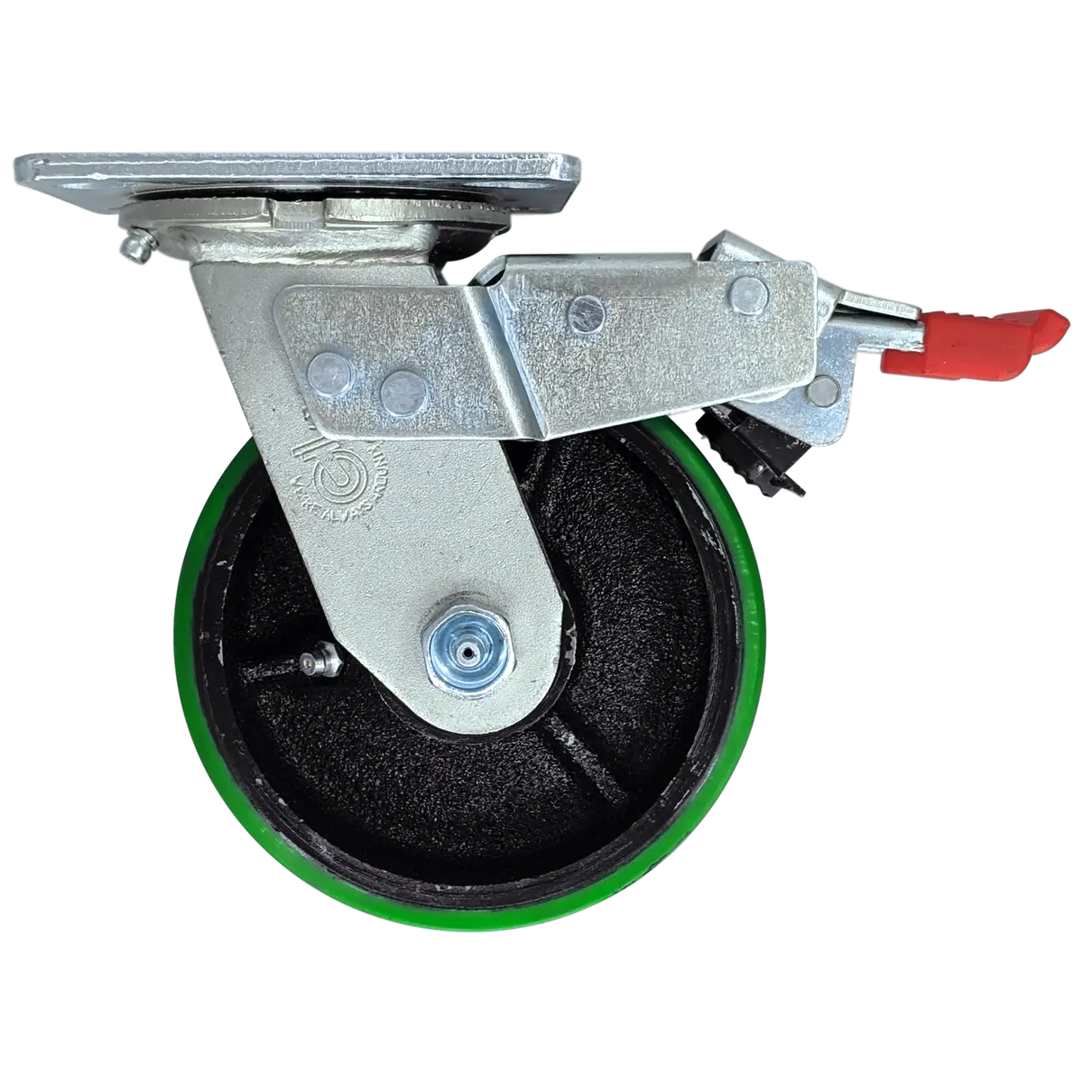 5" X 2" Polyon Cast Wheel Swivel Caster W/ Total Lock Brake - 1000 Lbs. Cap. 1