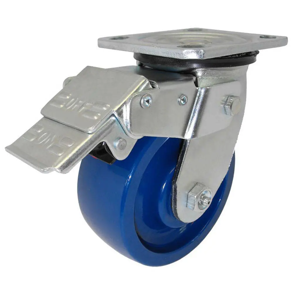 6" X 2" Duralastomer Wheel Total Lock Swivel Caster - 1000 Lbs. Capacity 1
