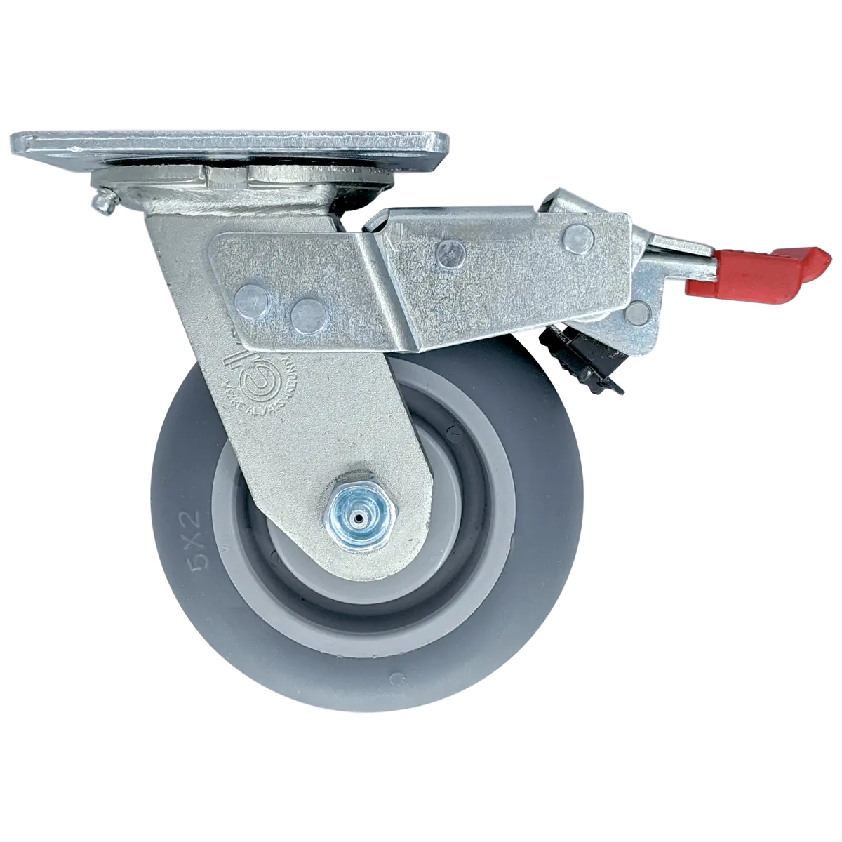 5" X 2" Thermo-Pro Wheel Swivel Caster W/ Total-Lock Brake - 350 Lbs. Cap. 1