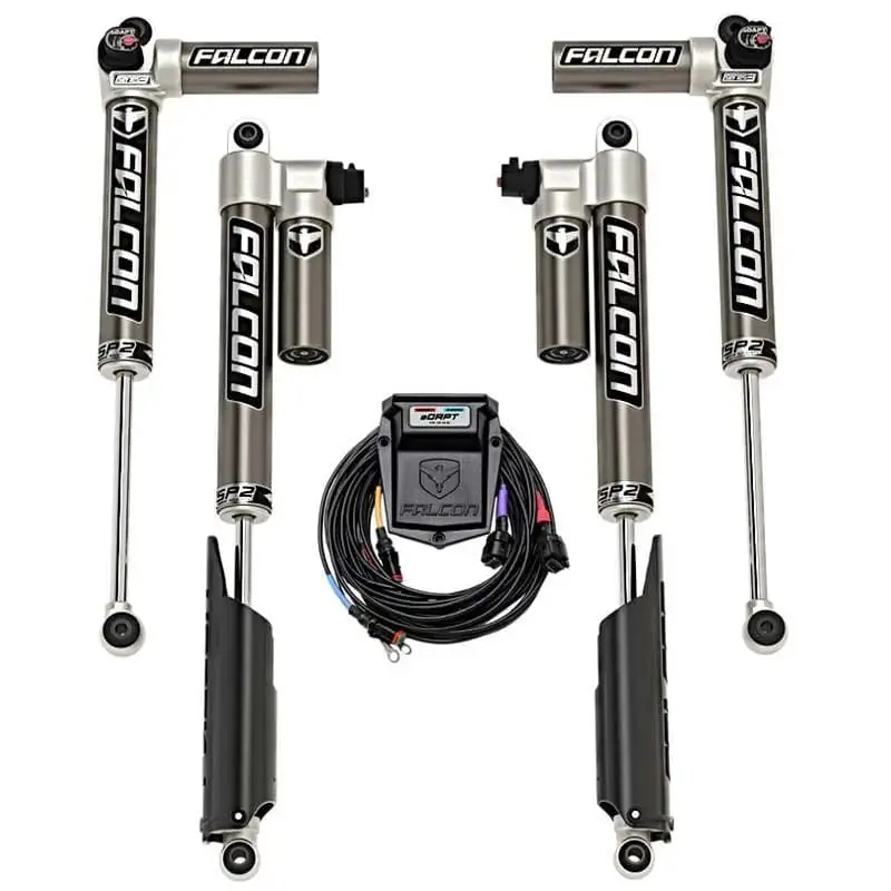 Falcon Shocks Jeep Jt Sp2 3.5 Adapt E-Adjust Piggyback Shock Kit 1