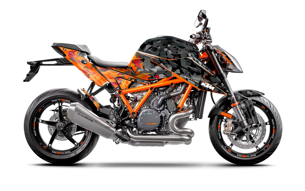 Ktm 1290 Super Duke R 2020 - 2023 Graphics - "Flake" (Black/Orange) 1