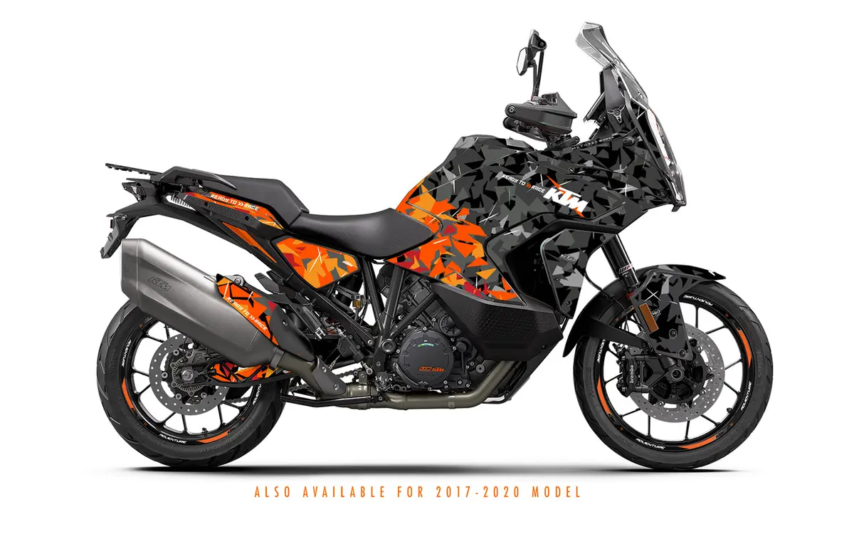 Ktm 1290 Super Adventure Graphics - “Flake” (Black/Orange) 1