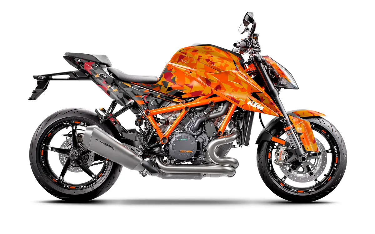 Ktm 1290 Super Duke R Graphics - "Flake" (Orange/Black) 1