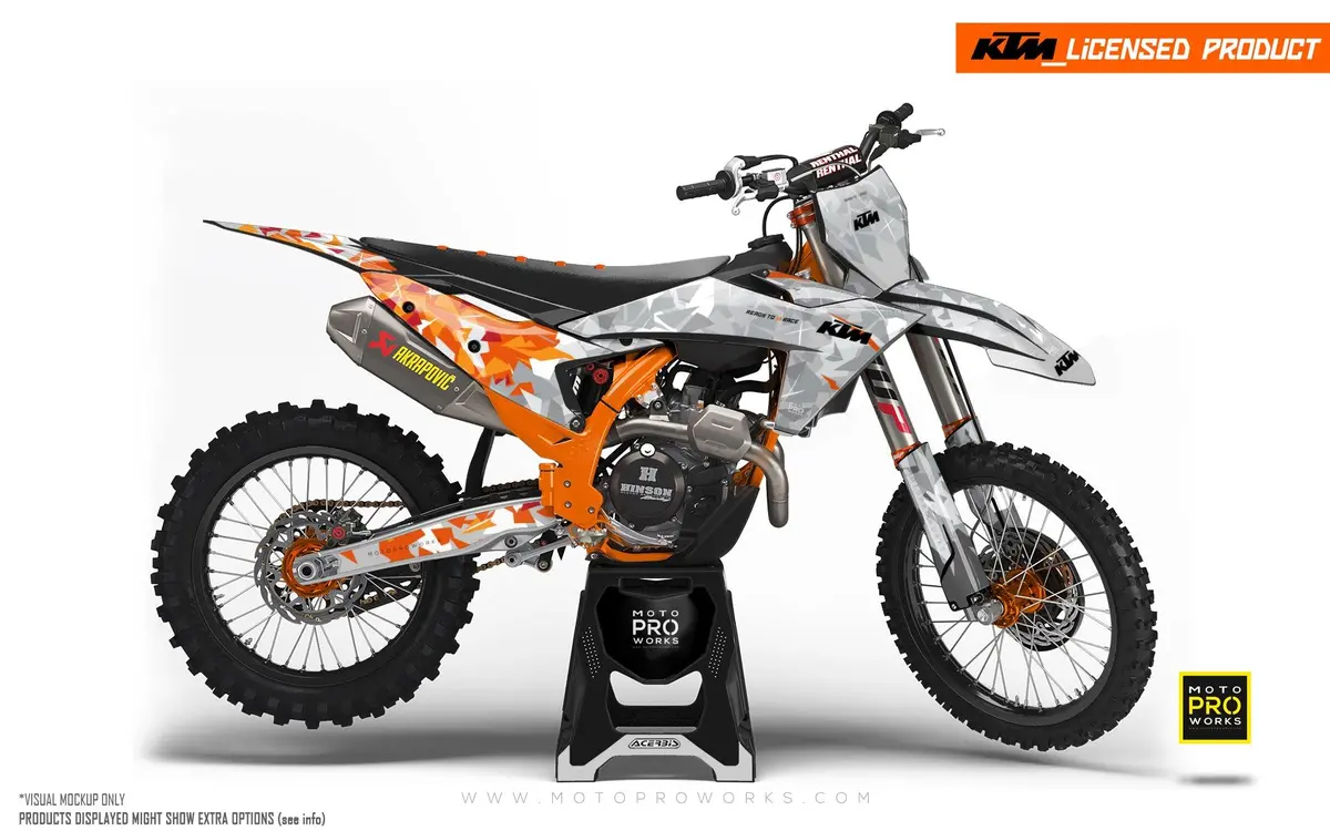 Ktm Graphics - Exc/Sx / 450 Smr 2023-2024 "Flake" (Orange/Grey) 1