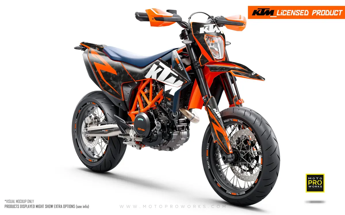 Ktm 690 Enduro Graphics - "Polyatomic" (Black) 2