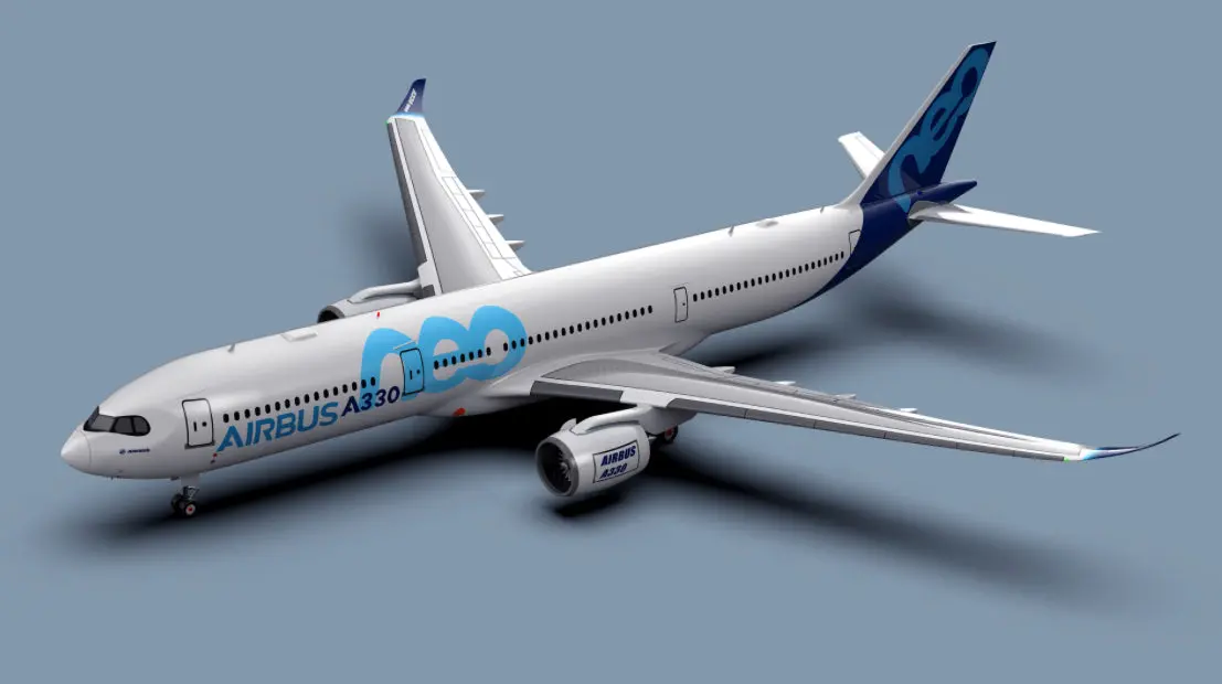 Avião Colecionável Airbus A330 Escala 16 Cm 1