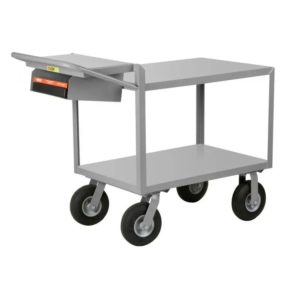 Instrument Cart W/ Writing Shelf And Storage Pocket (Flush Steel Top) 1