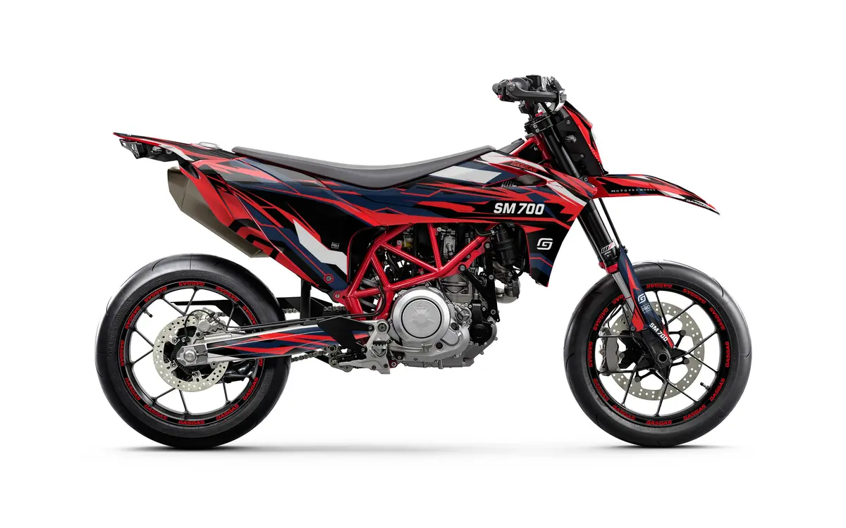 Gasgas Sm 700 Graphics - "Ripple" (Red) 1