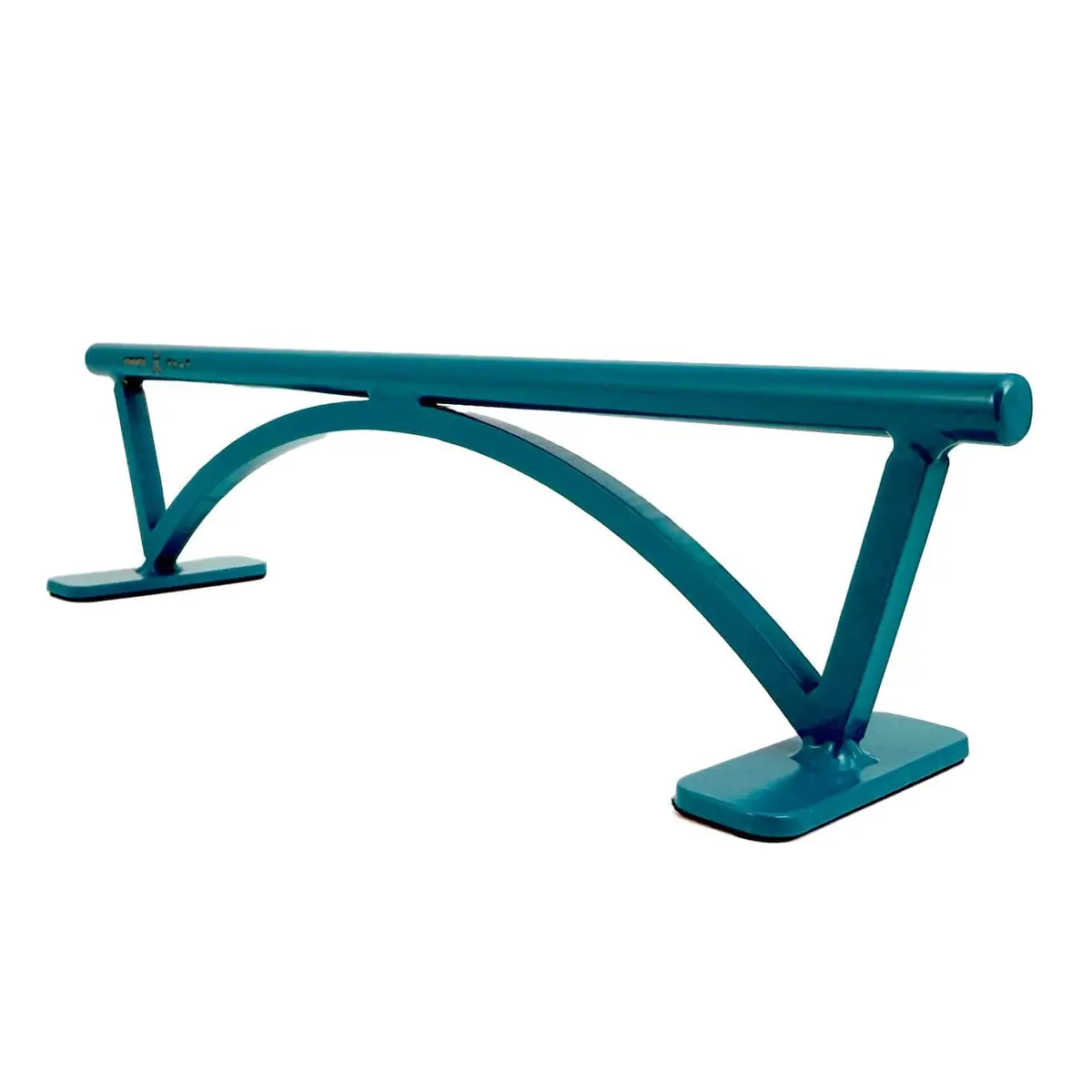 Teak X Grindright Round Flat Bar Rail - 10 Inches - Limited Edition Teak Teal Colorway 1