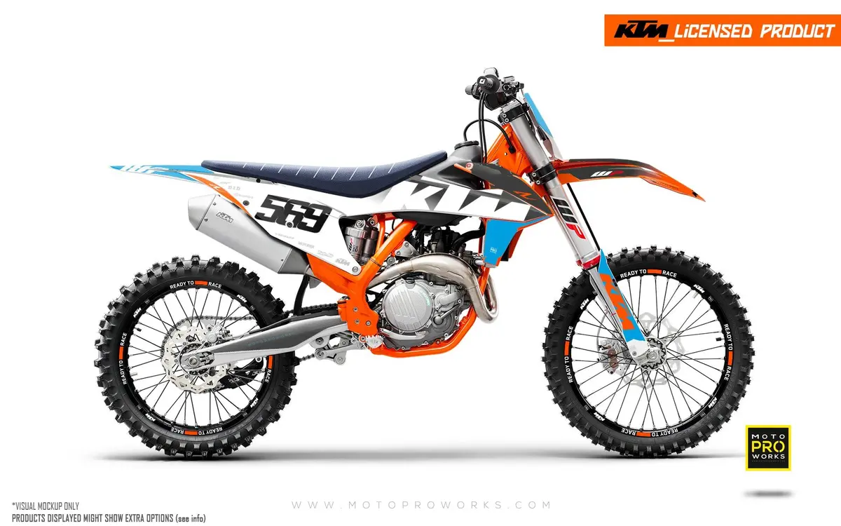 Ktm Graphics - Exc/Sx "Ghost" (Blue/Orange) 1