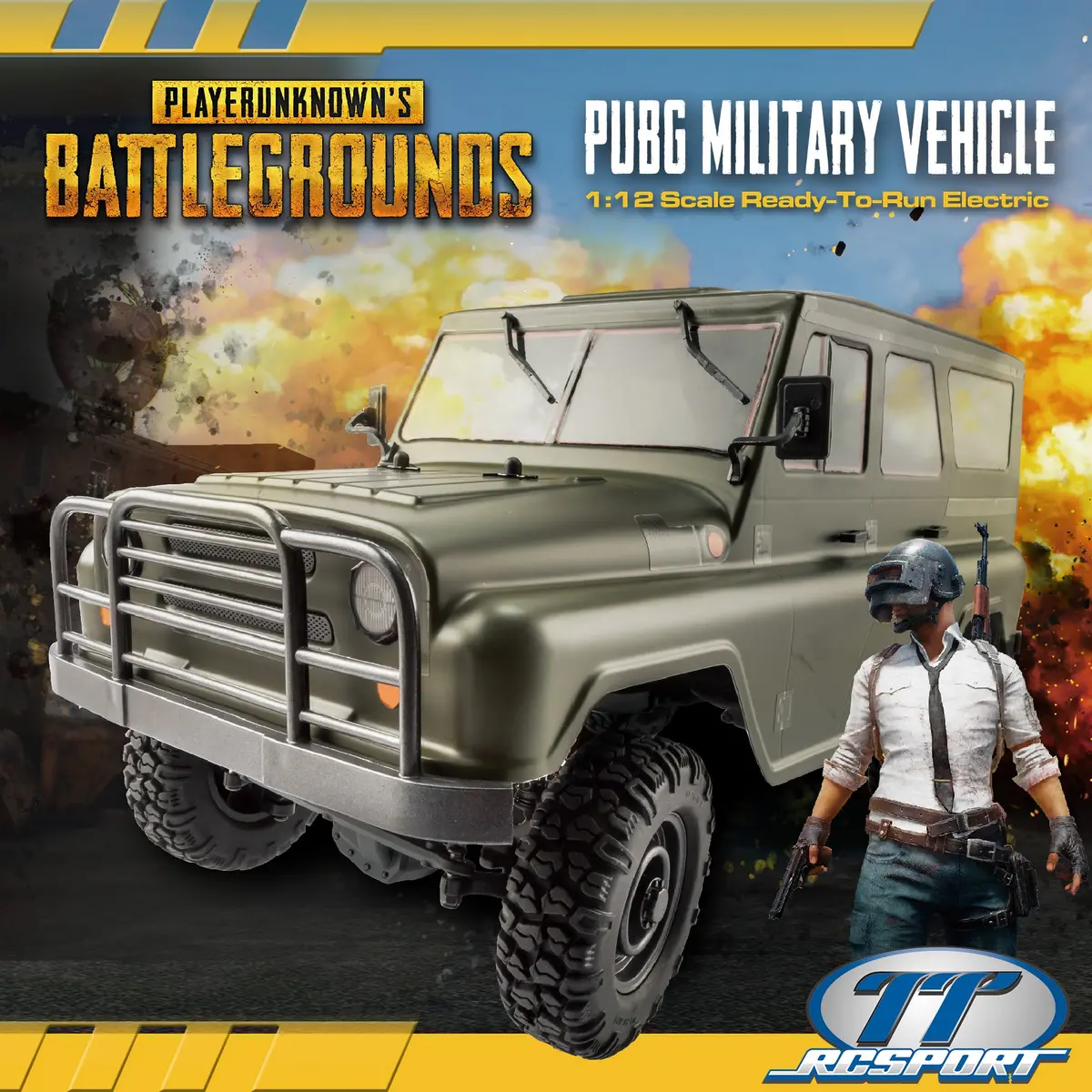 Pubg Rtr Pubg Military Vehicle 1/12 Electric Rtr 1