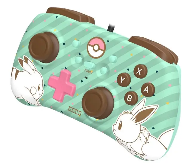 Comando Hori Com Fios Mini Pikachu E Eelvee Pokemon - Novo - Nintendo Switch 1