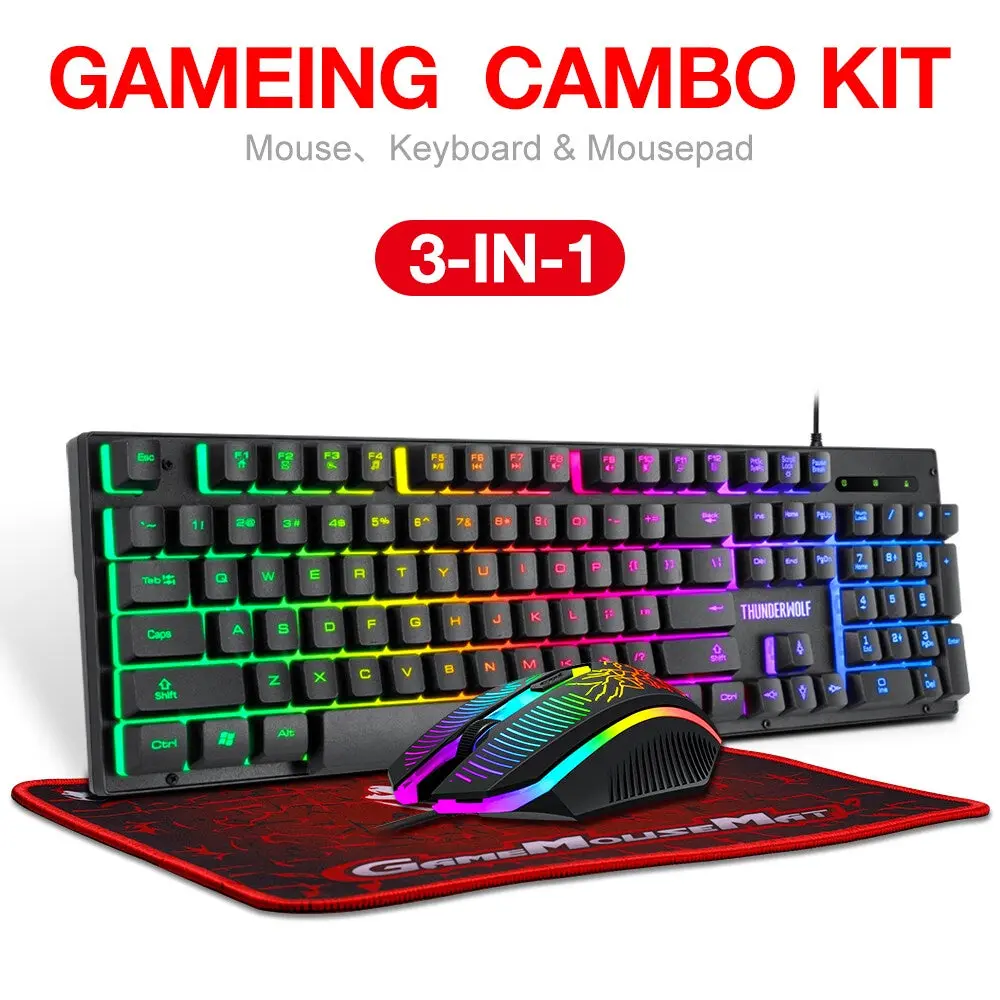 Combo Teclado , Mouse E Tapete T-Wolf 31- Novo 1